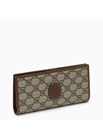 구찌 GUCCI GG Supreme beige long wallet 74630492TCG