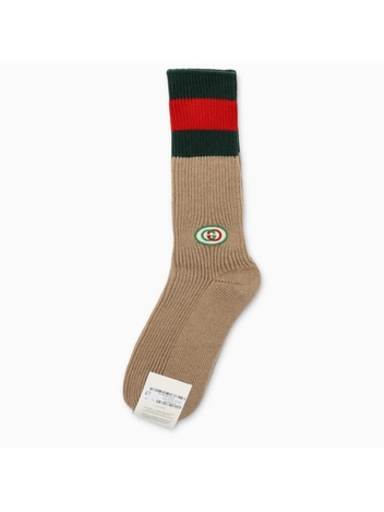 구찌 GUCCI Camel sports socks 7273524G186