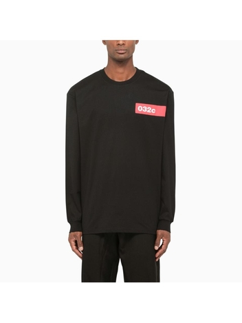  032c Black cotton crew neck sweatshirt FW22-C-1040CO