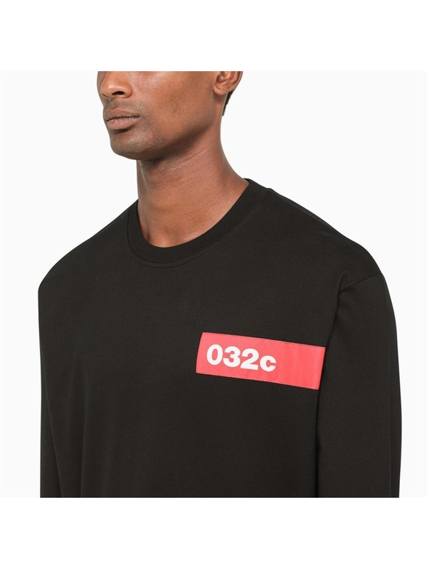  032c Black cotton crew neck sweatshirt FW22-C-1040CO