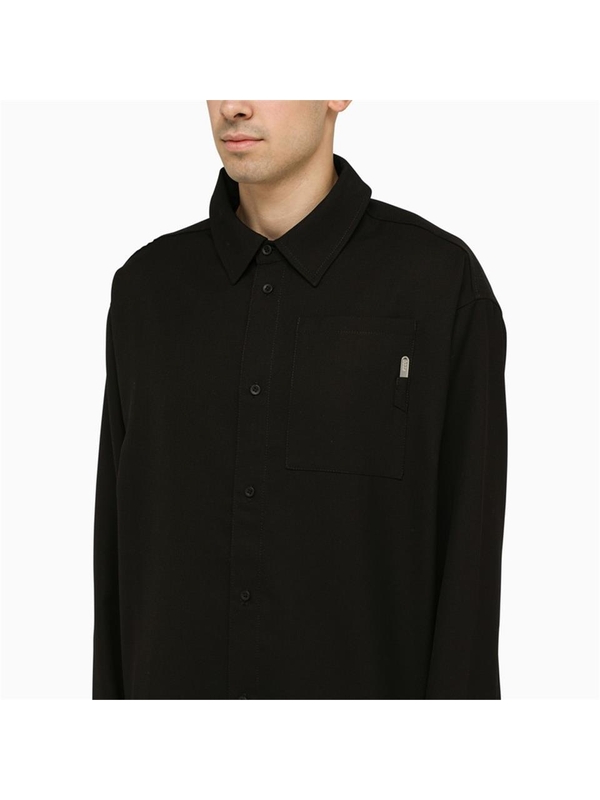  032c Classic black wool shirt FW22-W-0030WO