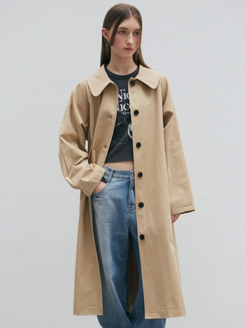 SINGLE RAGLAN TRENCH COAT_BEIGE