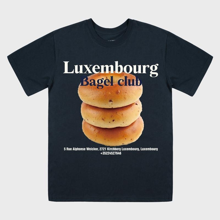 LUXEMBOURG BAGEL CLUB SHORT SLEEVES-NAVY