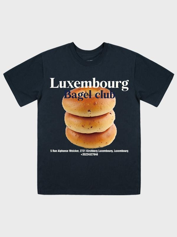 LUXEMBOURG BAGEL CLUB SHORT SLEEVES-NAVY