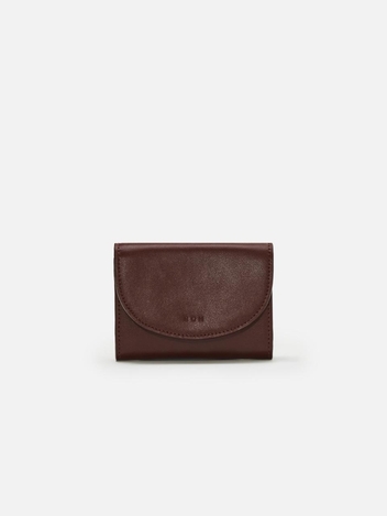 Round card wallet Bordeaux
