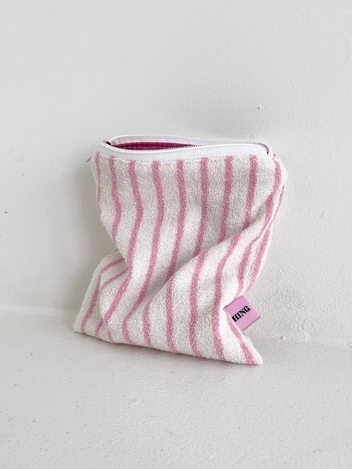 Peach Terry Pouch_Stripe 