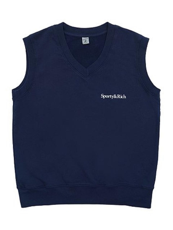 스포티앤리치 세리프 로고 베스트 VN841 Navy/White