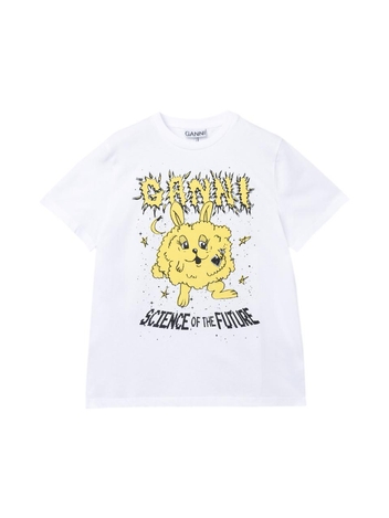 가니 버니 로고 릴랙스 반팔 T3593 151 WHITE