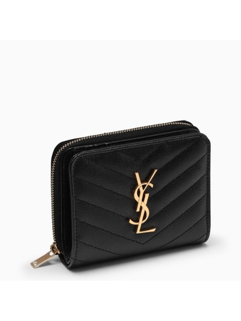 생로랑 Saint Laurent Cassandre compact wallet black 668288BOW01