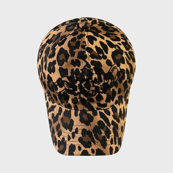 LEOPARD CHAIN BALL CAP-BROWN(레오파드 체인 볼캡-브라운)