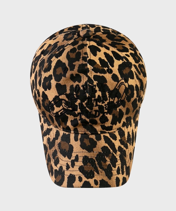 LEOPARD CHAIN BALL CAP-BROWN(레오파드 체인 볼캡-브라운)