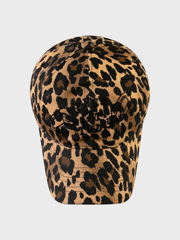 LEOPARD CHAIN BALL CAP-BROWN(레오파드 체인 볼캡-브라운)