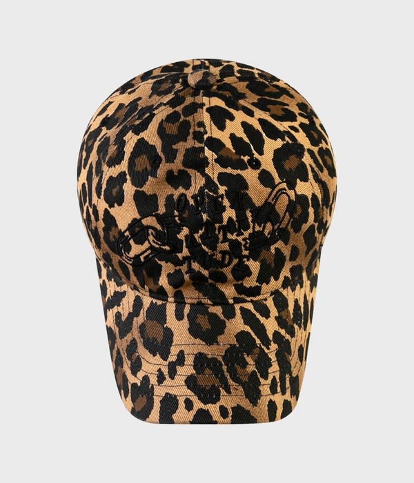 LEOPARD CHAIN BALL CAP-BROWN(레오파드 체인 볼캡-브라운)