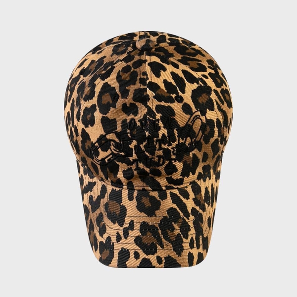 LEOPARD CHAIN BALL CAP-BROWN(레오파드 체인 볼캡-브라운)