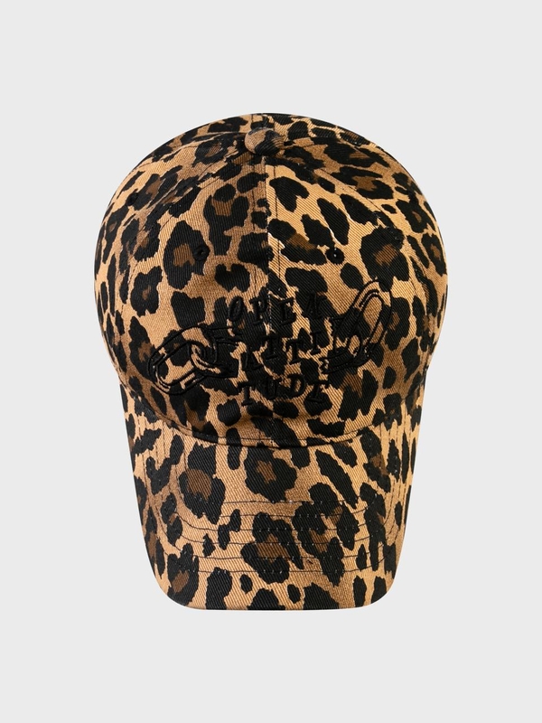 LEOPARD CHAIN BALL CAP-BROWN(레오파드 체인 볼캡-브라운)