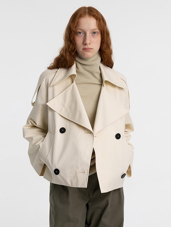 OVERFIT EPAULET COAT_IVORY