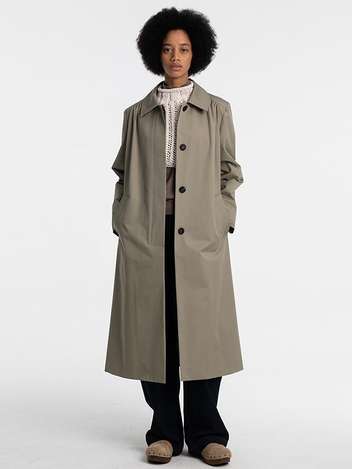 PADDED TRENCH COAT_KHAKI