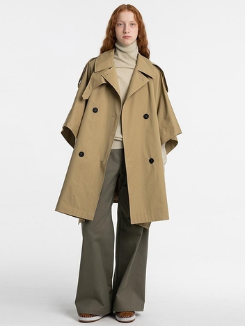 TRENCH CAPE COAT_BEIGE
