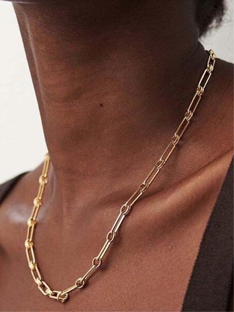 Gold Aegis Chain Necklace