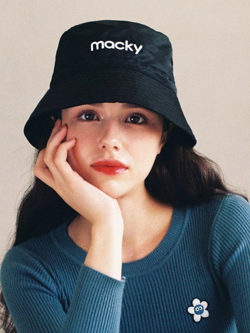 베이직 로고 버킷햇 블랙