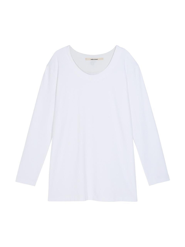 LOGO ROUND LONG T-SHIRT WHITE MBCFTO011WH