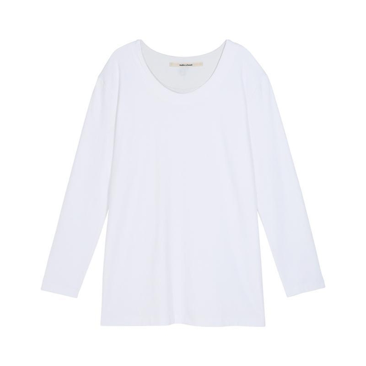 LOGO ROUND LONG T-SHIRT WHITE MBCFTO011WH