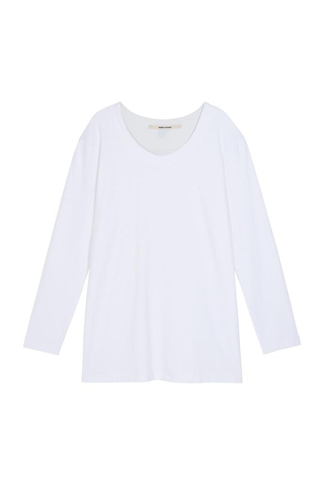 LOGO ROUND LONG T-SHIRT WHITE MBCFTO011WH