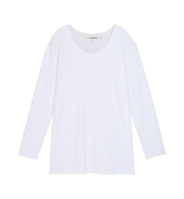 LOGO ROUND LONG T-SHIRT WHITE MBCFTO011WH