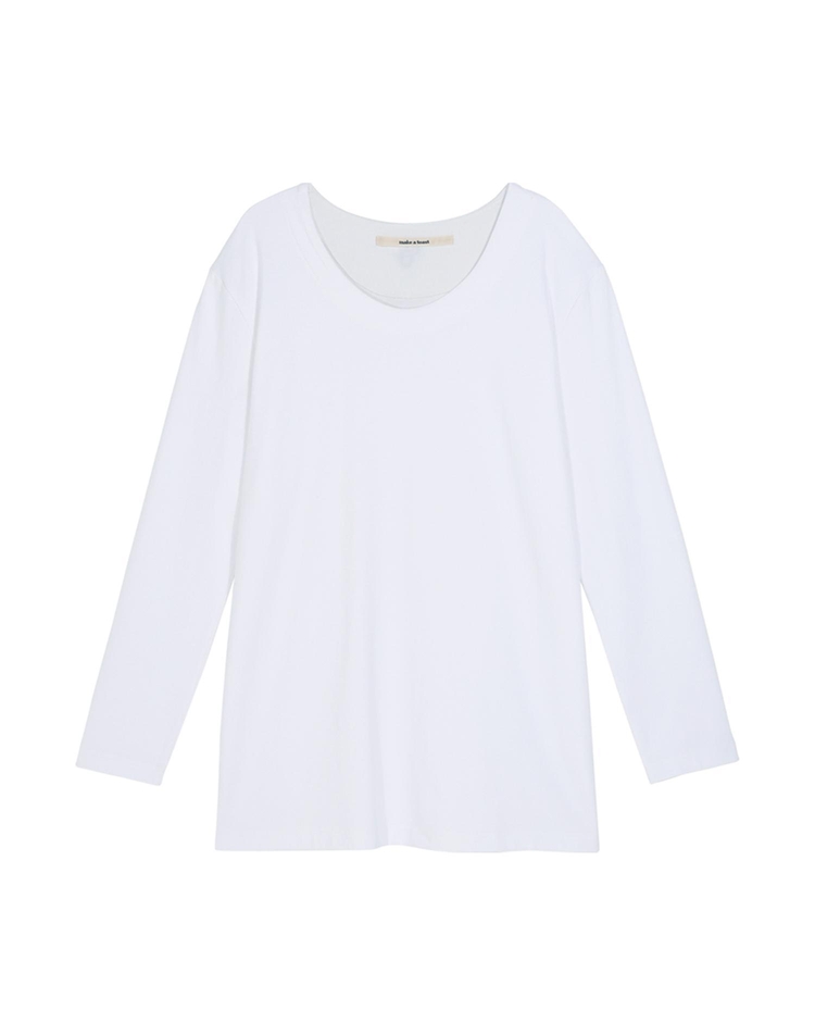 LOGO ROUND LONG T-SHIRT WHITE MBCFTO011WH