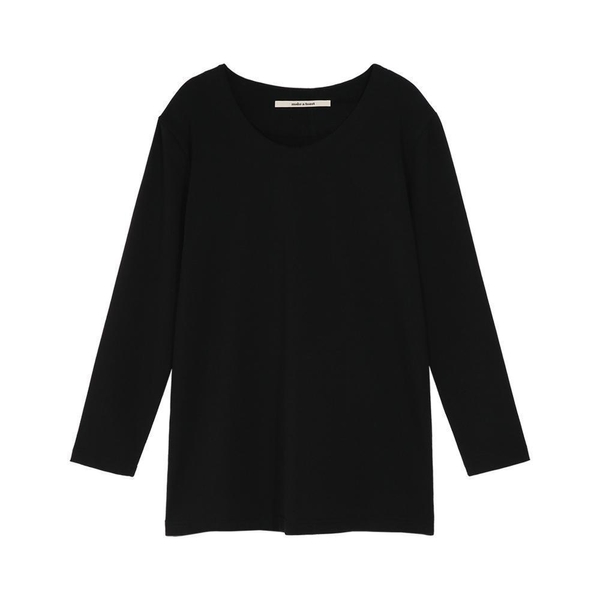 LOGO ROUND LONG T-SHIRT BLACK MBCFTO011BK