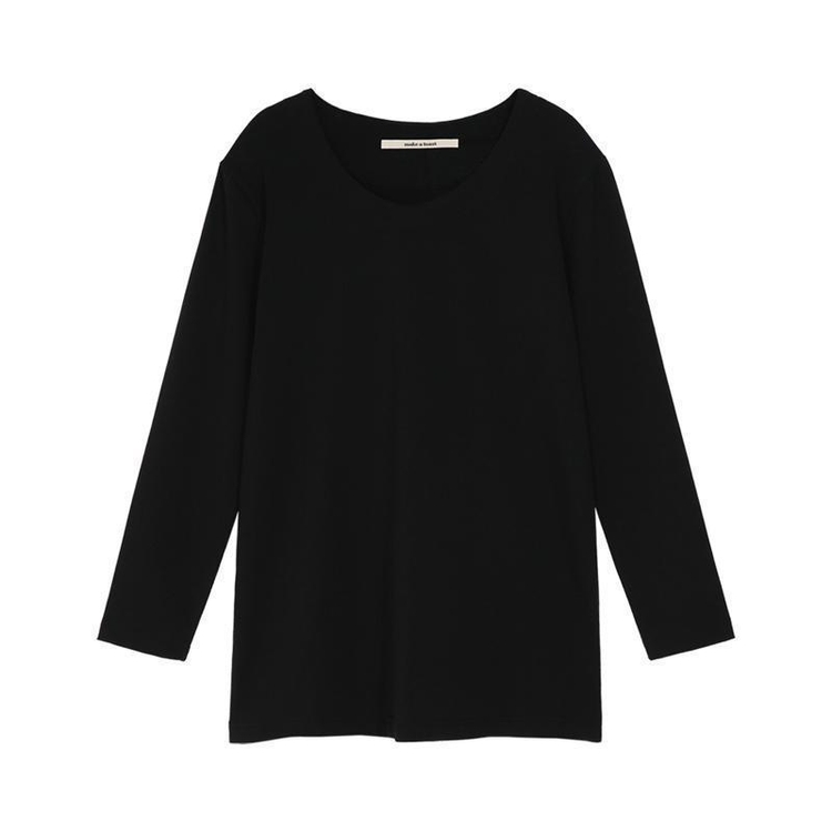 LOGO ROUND LONG T-SHIRT BLACK MBCFTO011BK