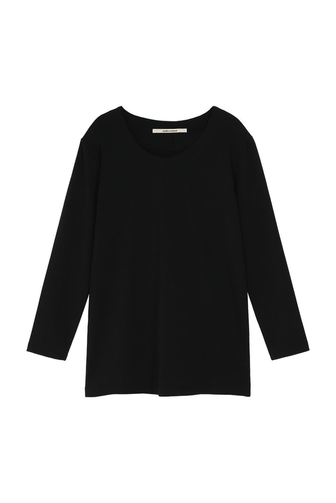 LOGO ROUND LONG T-SHIRT BLACK MBCFTO011BK