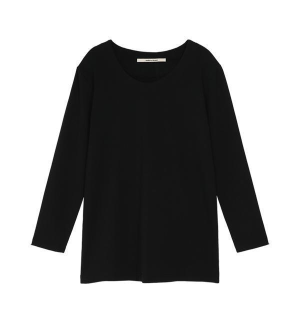 LOGO ROUND LONG T-SHIRT BLACK MBCFTO011BK