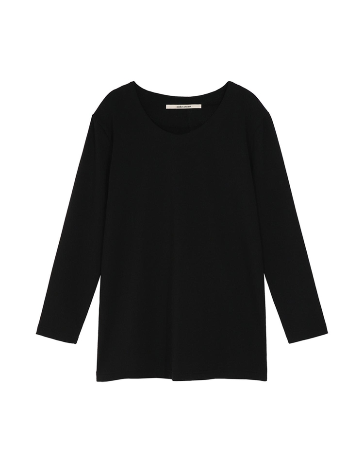 LOGO ROUND LONG T-SHIRT BLACK MBCFTO011BK