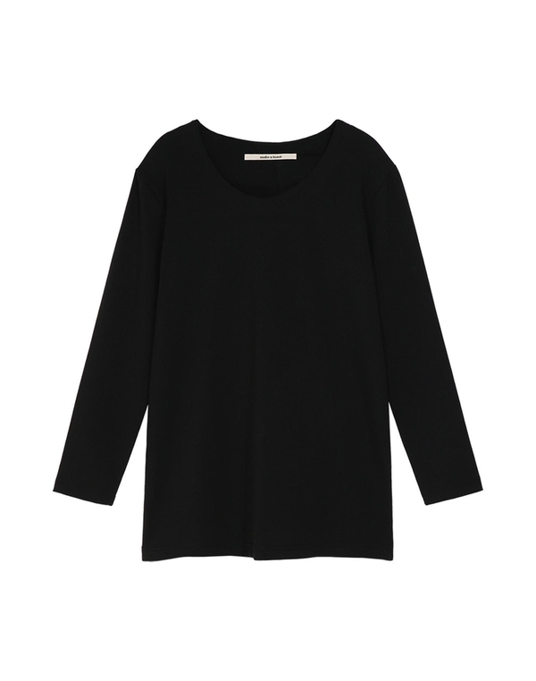 LOGO ROUND LONG T-SHIRT BLACK MBCFTO011BK