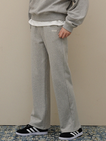 Basic straight sweat pants - Gray