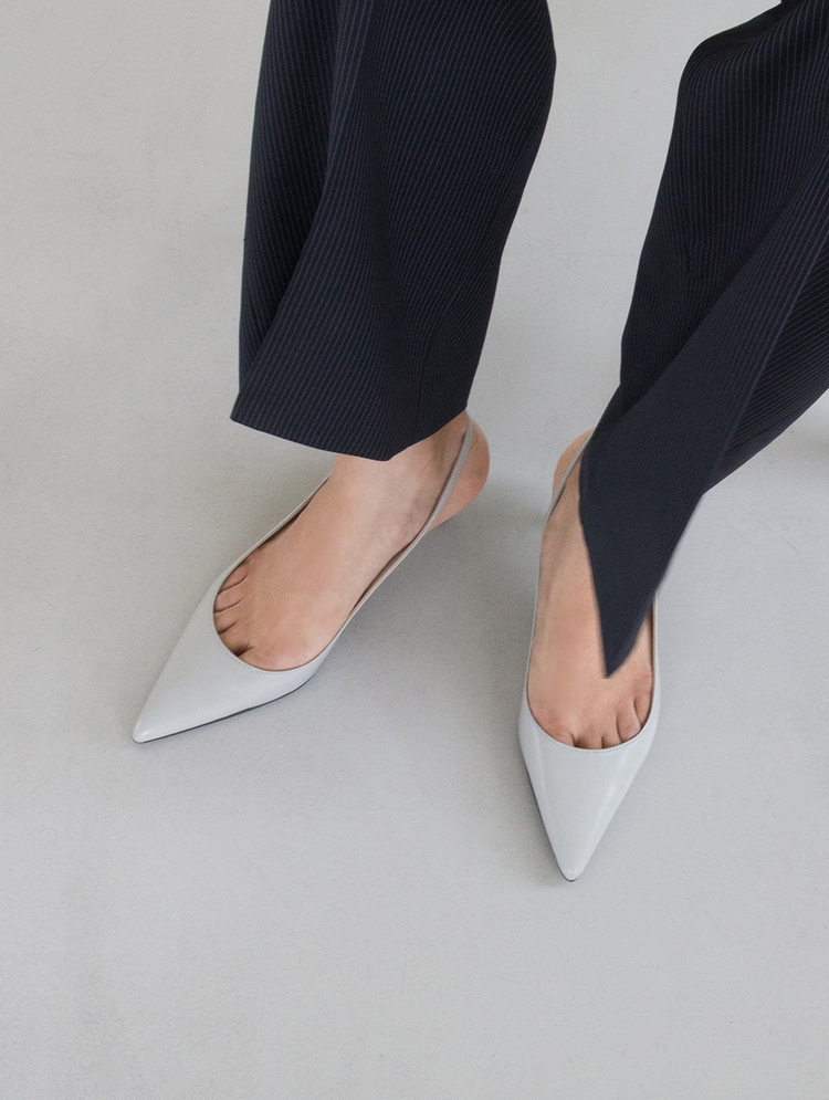 Plain slingback shoes kw2505 5cm 슬링백