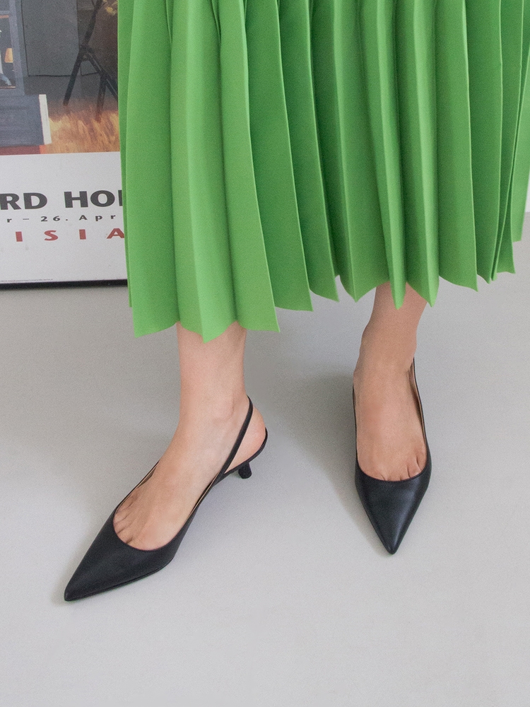 Plain slingback shoes kw2505 5cm 슬링백