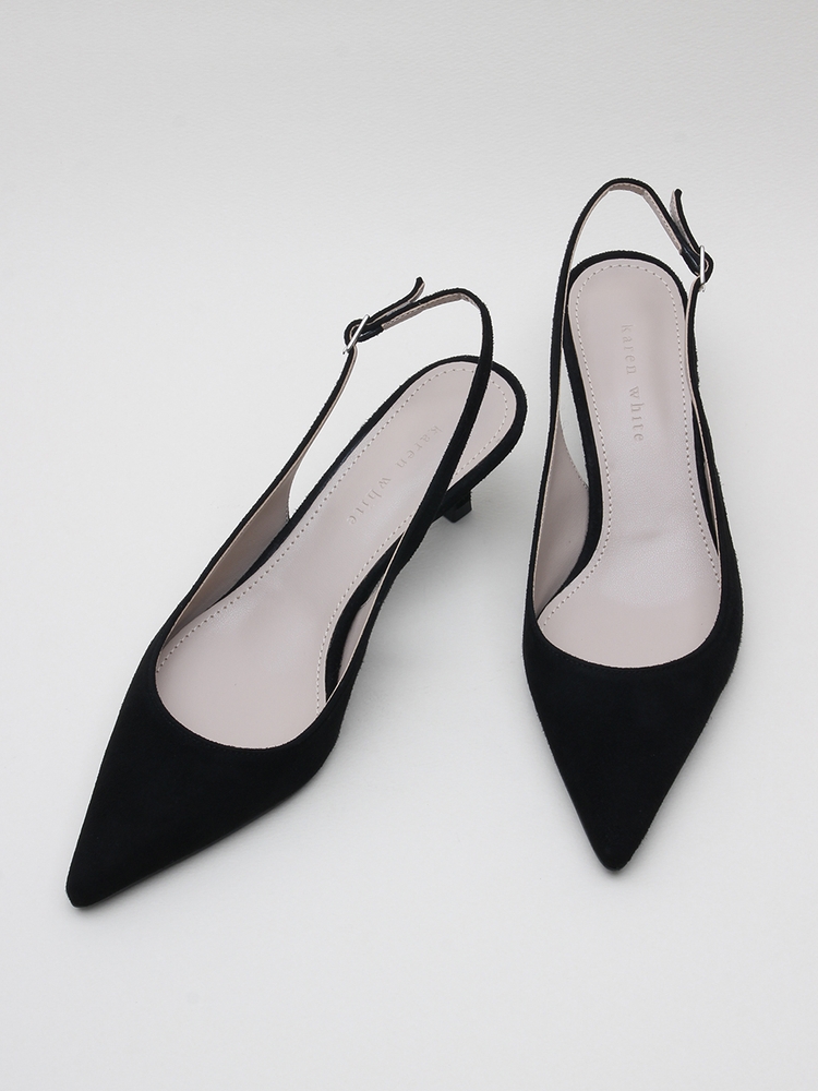 Plain slingback shoes kw2505 5cm 슬링백