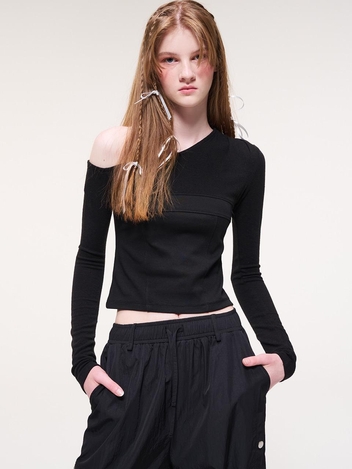 Top Layered T-Shirt, Black