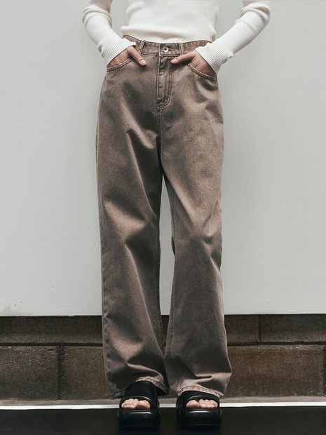 Vintage Washing Pigment Denim Pants