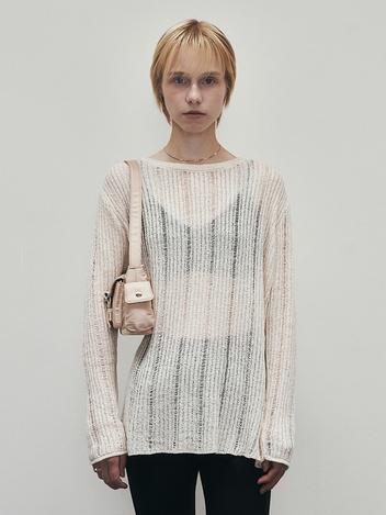 Soft Rope Slit Knit (Ivory)