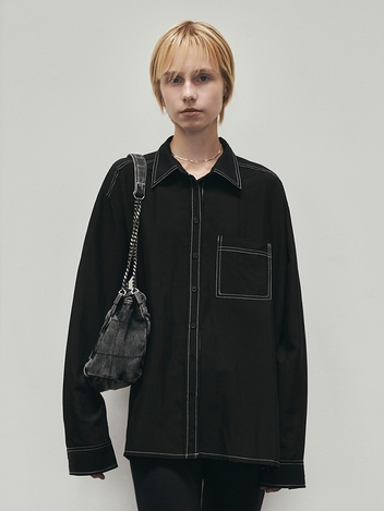 Classic Stitch Point Shirt (Black)