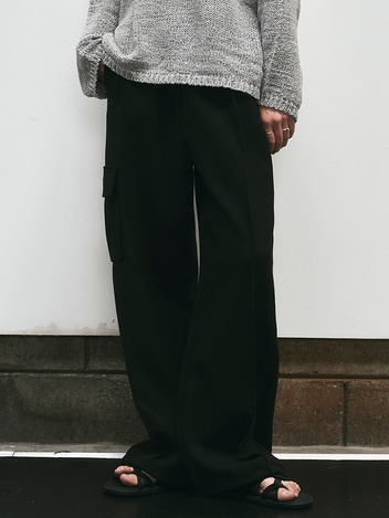 Two-way Line Cargo Jogger Pants (Black)