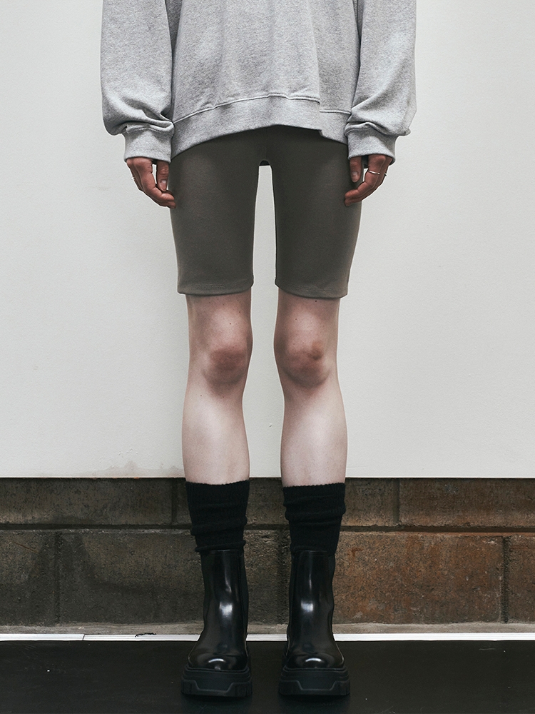 Minimal Stretchy Biker Shorts (Khaki)