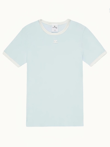 꾸레쥬 콘트라스트 반팔 223JTS017JS0070 Blue