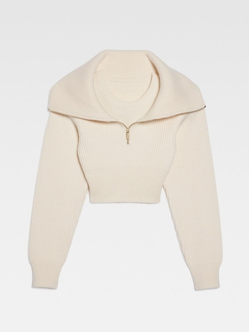 자크뮈스 FW23 라 메일 리소울 스웨터 213KN501 Off White
