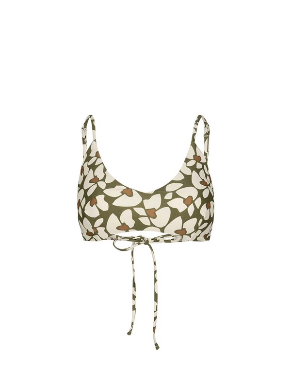 Tie Back Bikini Top, Green