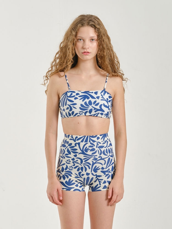 High-rise Swim Shorts, Blue