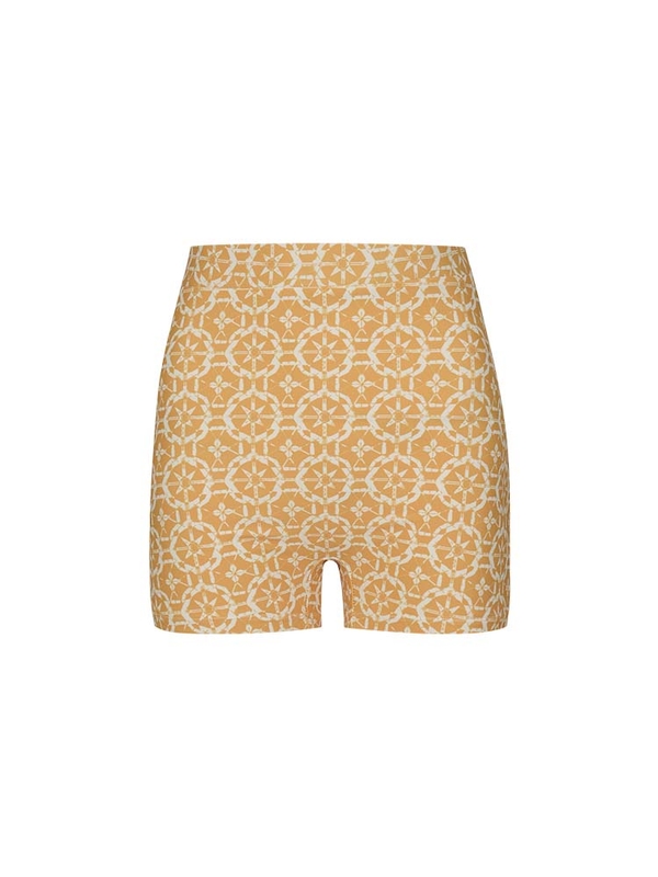 High-rise Swim Shorts, Yellow